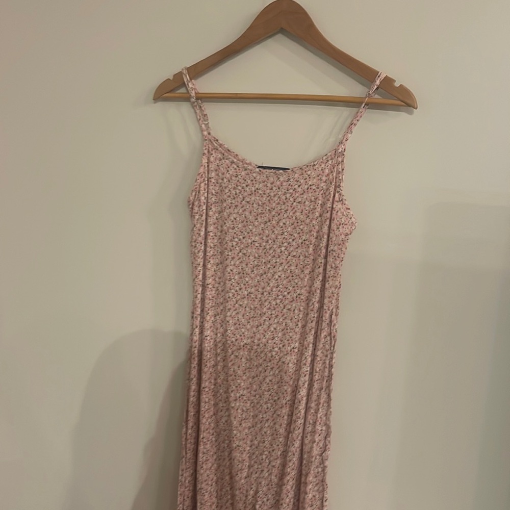 Brandy Melville pink floral midi